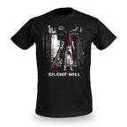 Immagine del prodotto T-shirt nera di Pyramid Head per fan di Silent Hill