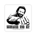 Produktbild Bud Spencer Bierdeckel aus Blech Schnauze und Ex 10 x 10 cm