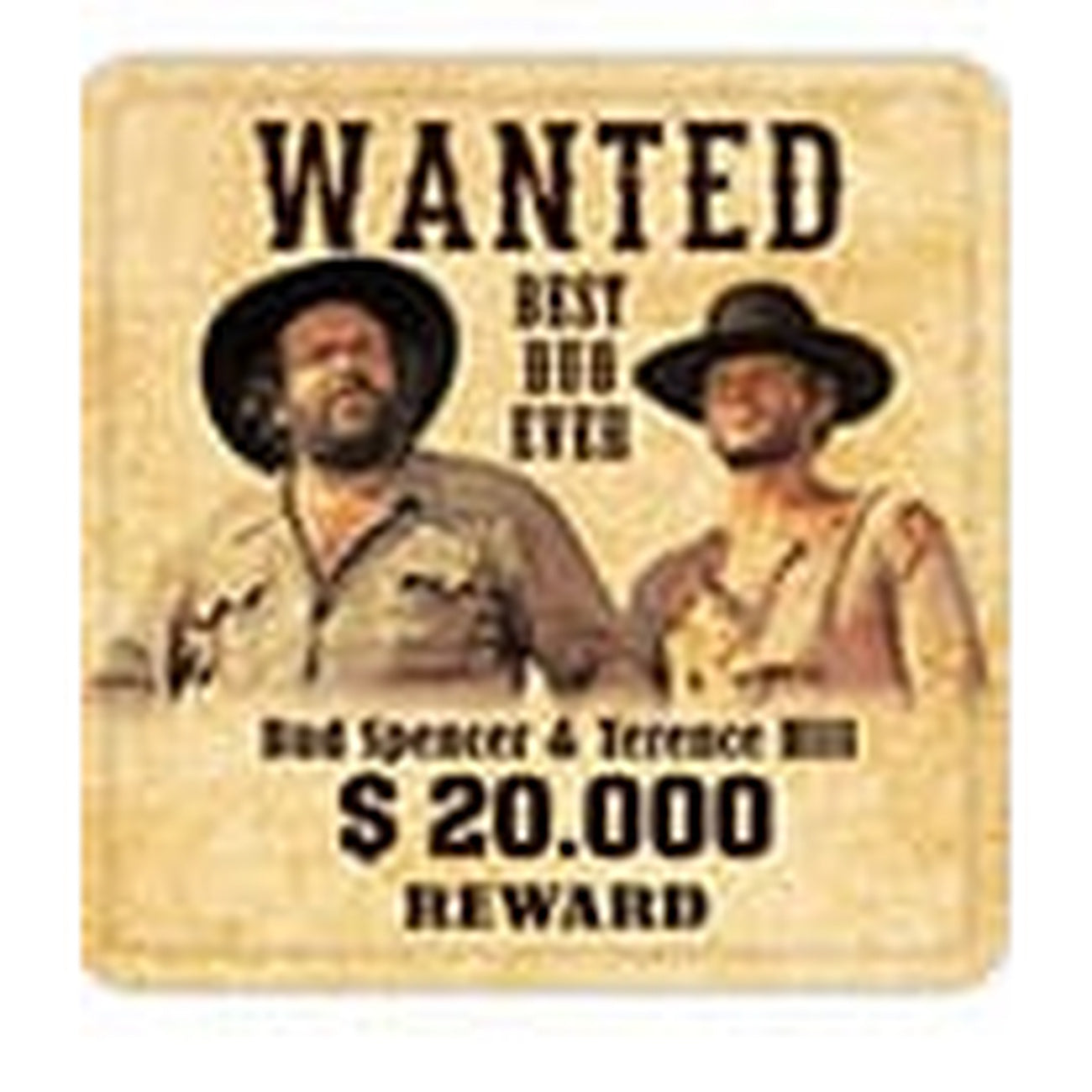 Produktbild Bud Spencer & Terence Hill Bierdeckel aus Blech Wanted 10 x