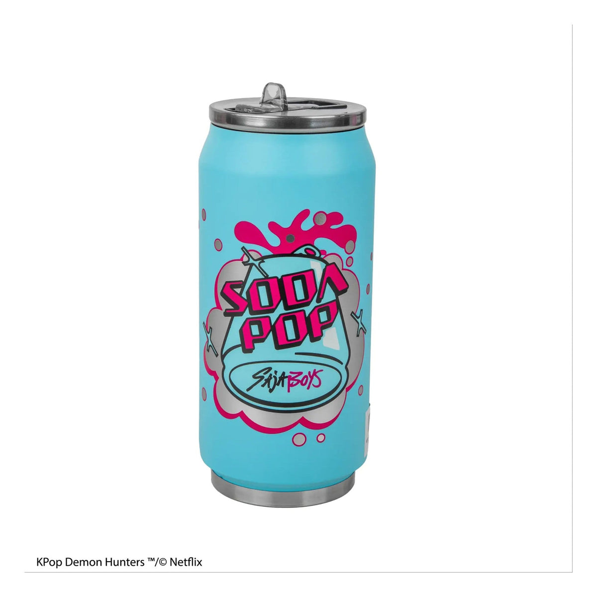 Produktbild KPop Demon Hunters Thermobecher mit Strohhalm Soda Pop Can
