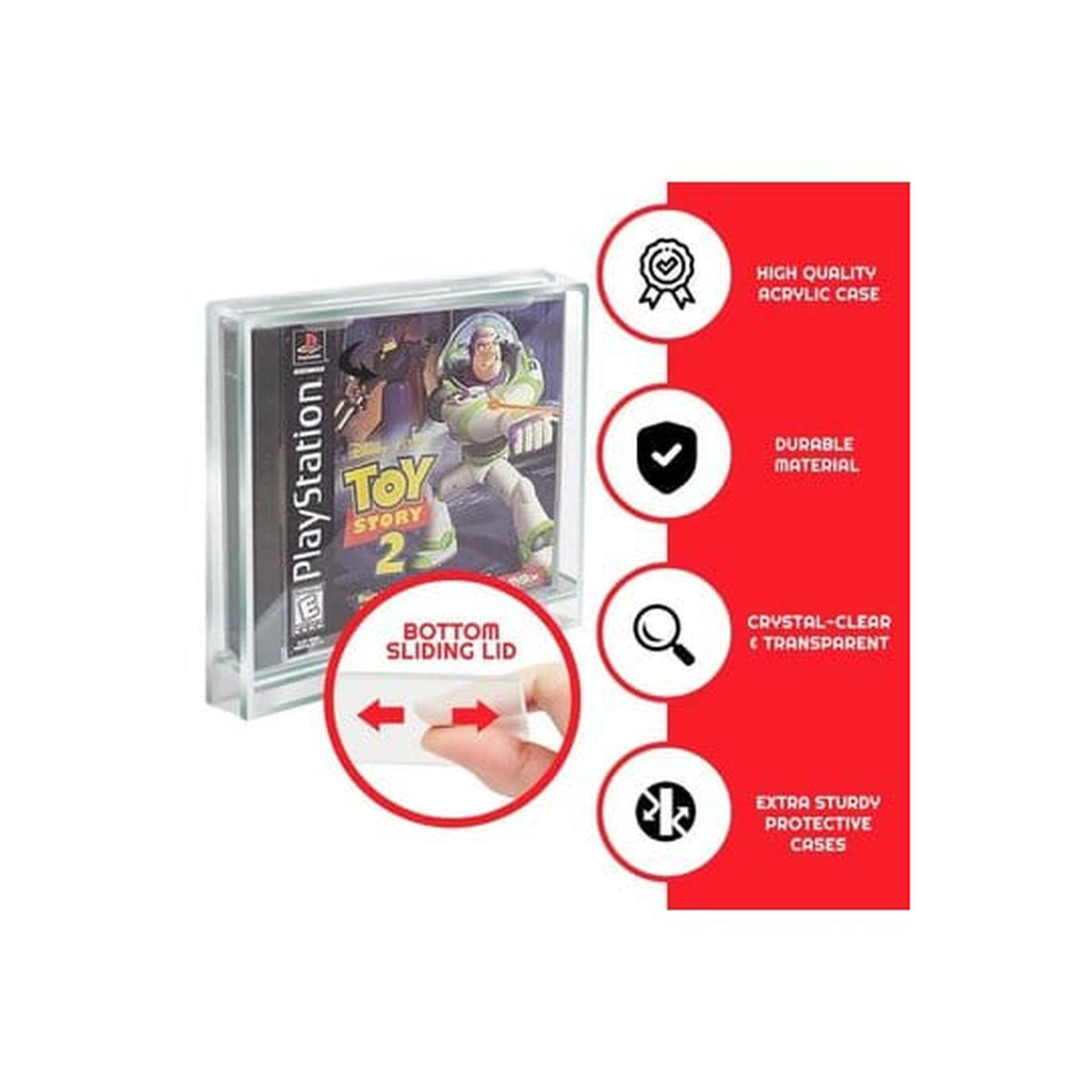 Immagine del prodotto Confezione da 2 custodie in acrilico per PlayStation 1