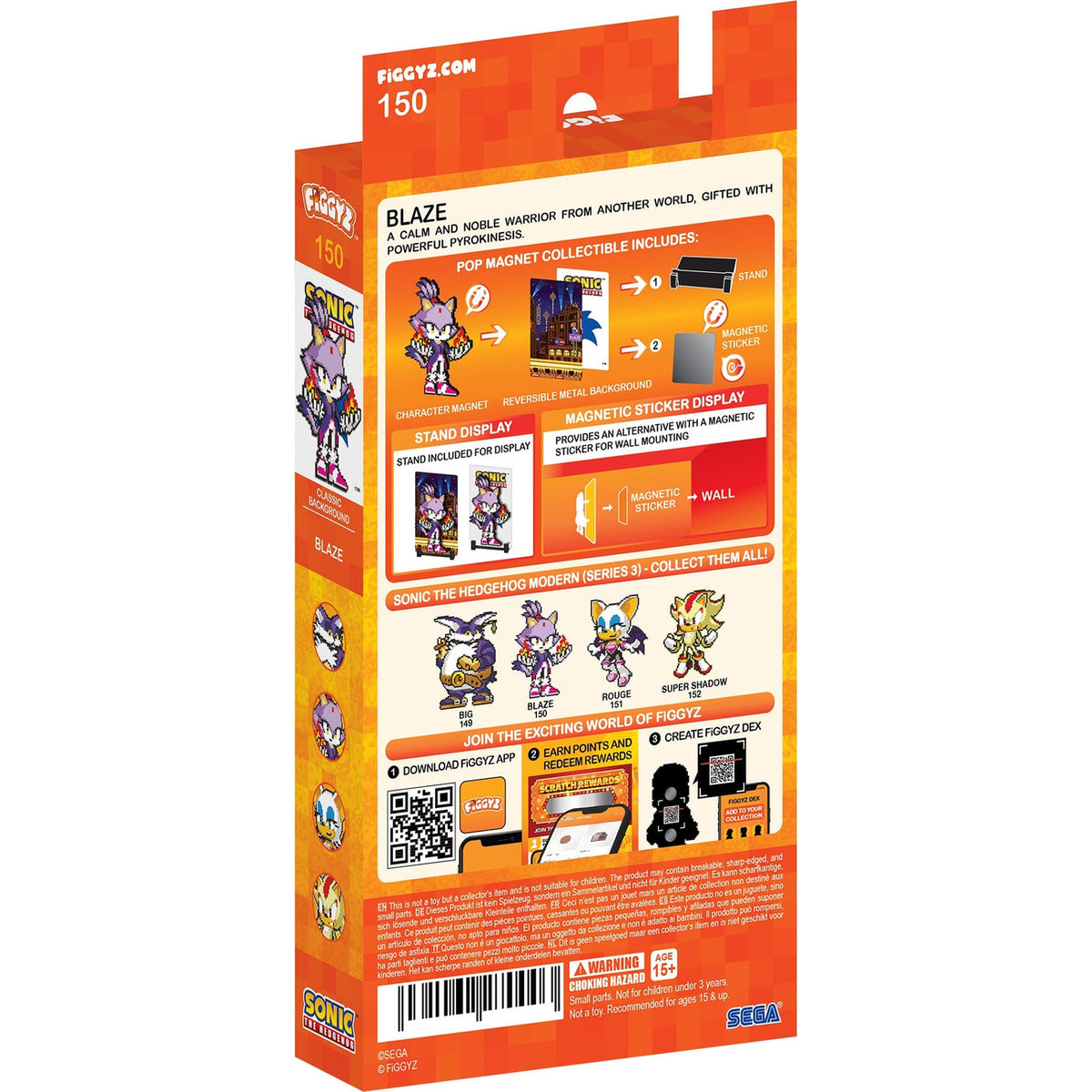 Product image Sonic the Hedgehog (Modern) FiGGYZ Magnetic Collectible Figure Blaze