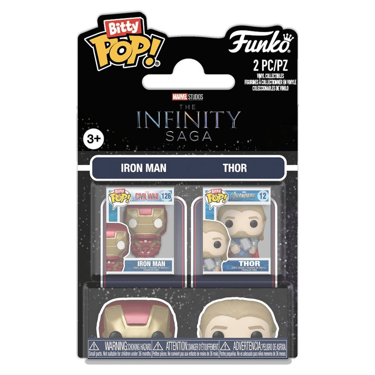Produktbild Marvel IS Bitty POP! Vinyl Figuren 2er-Pack IM & Thor 2 cm