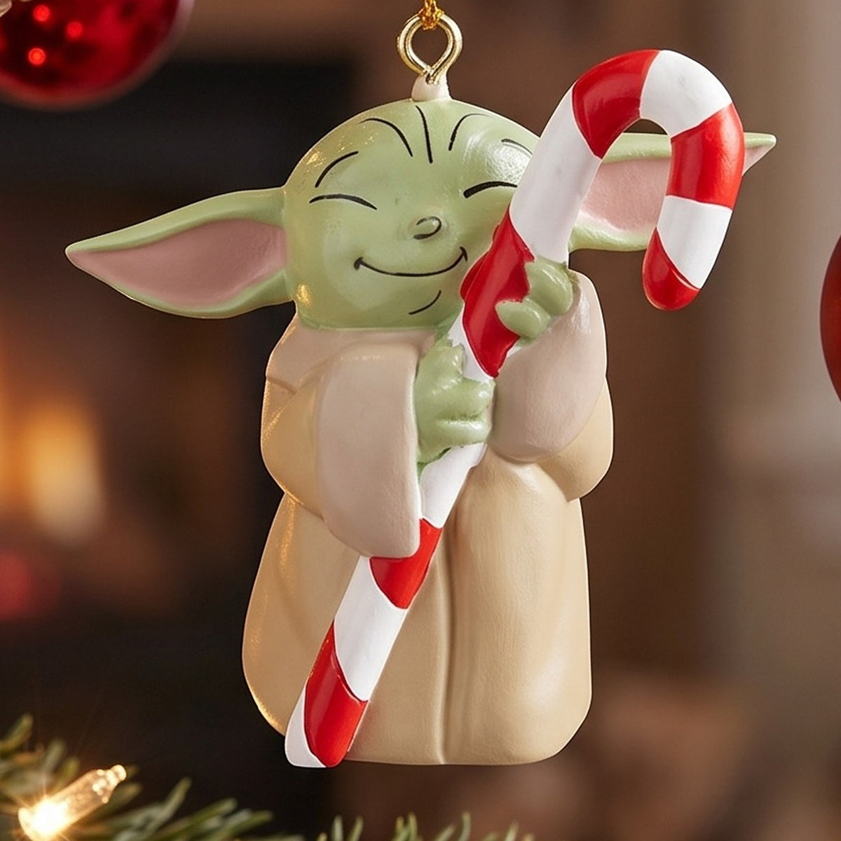 Produktbild Grogu Candy Cane Weihnachtsbaum-Schmuck - Star Wars The Mandalorian