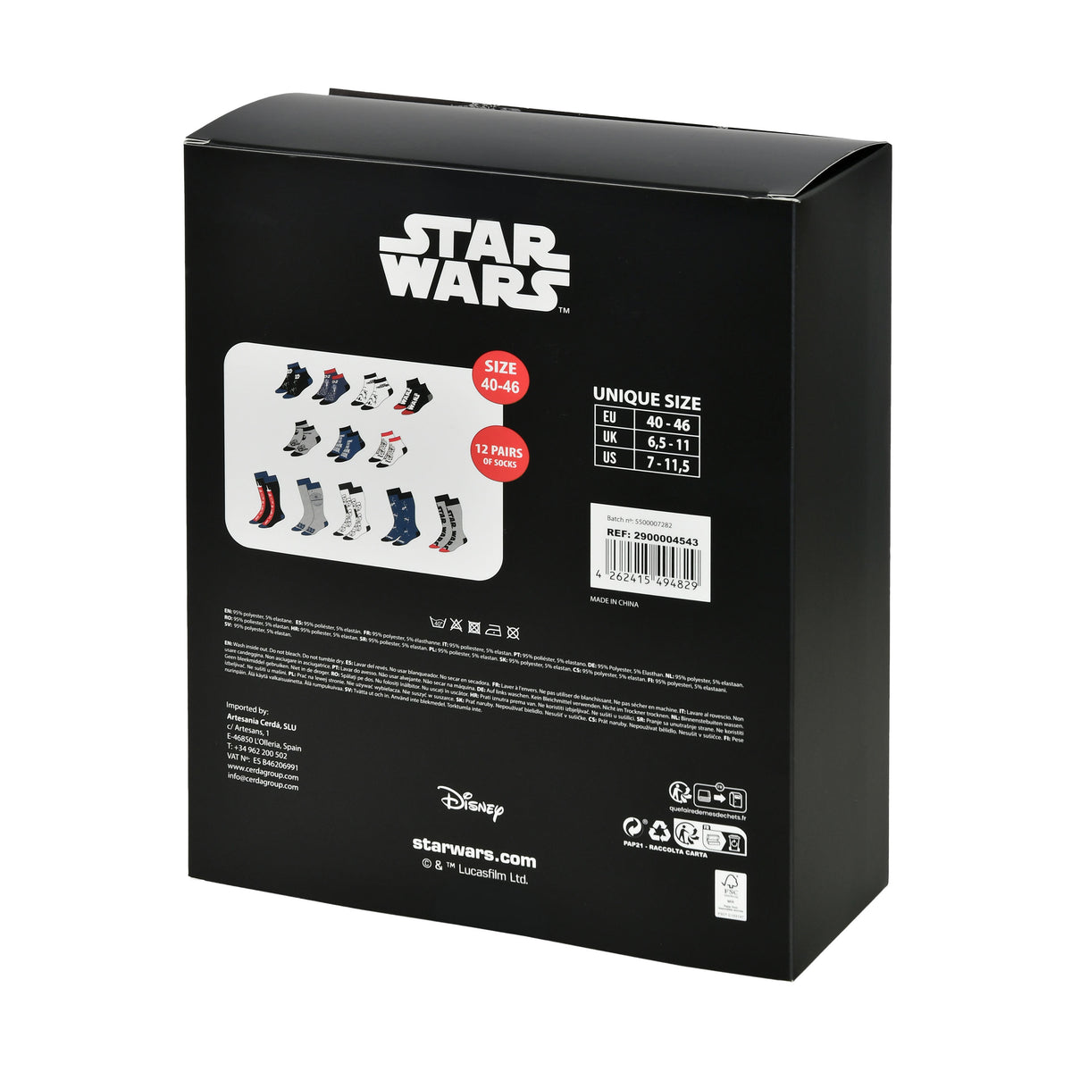 Produktbild Star Wars - Darth Vader Socken Adventskalender - 40-46