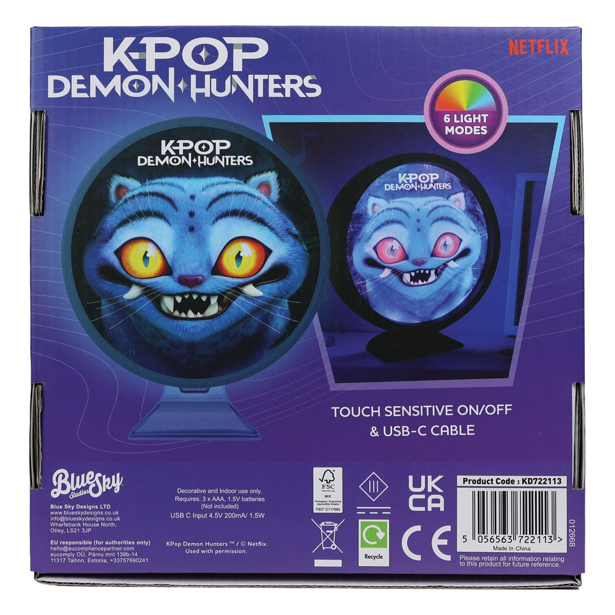 Immagine del prodotto Lampada d’atmosfera KPop Demon Hunters Derpy con USB-C 11 cm