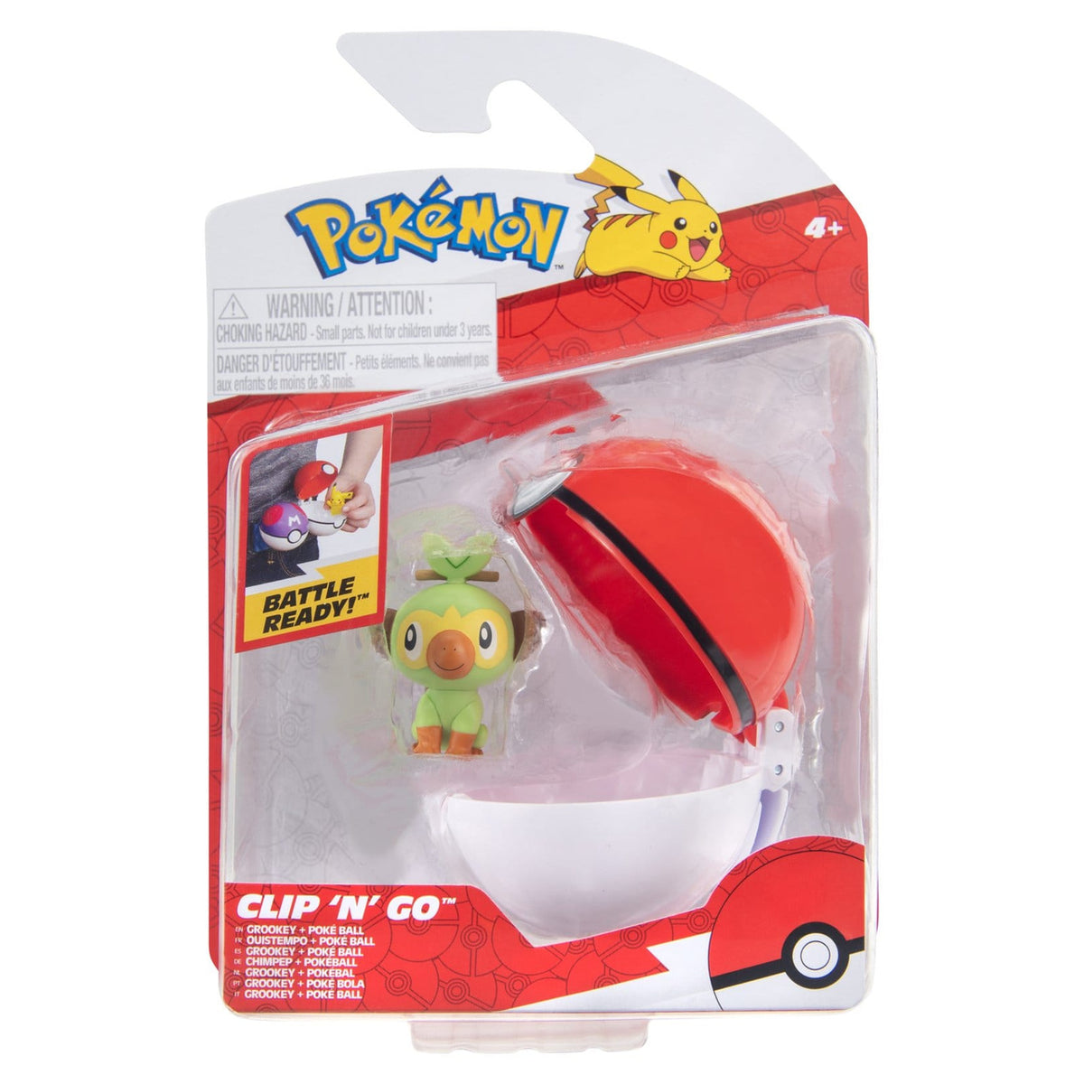 Produktbild Pokémon Clip 'n' Go Actionfigur Wave 21 Chimpep & Pokéball
